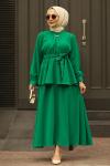 Harika Dora Tesettür Takım Zümrüt