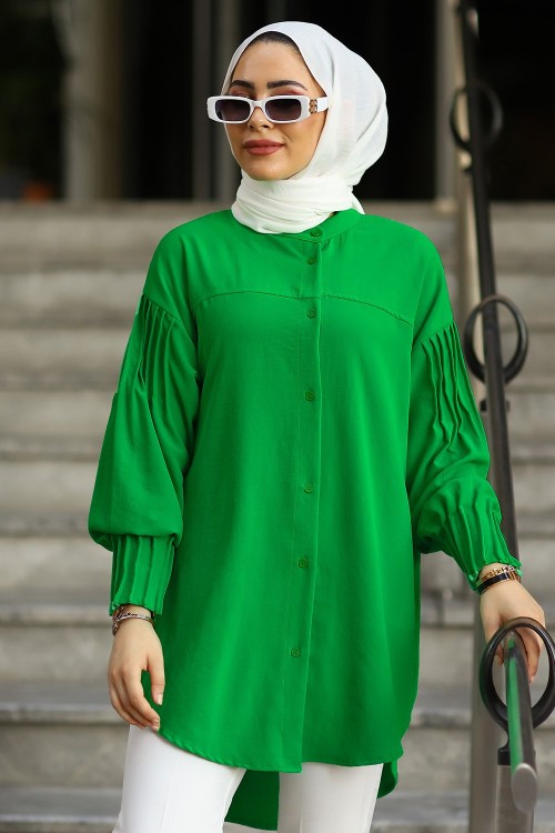 Nervürlü Tesettür Tunik Benetton