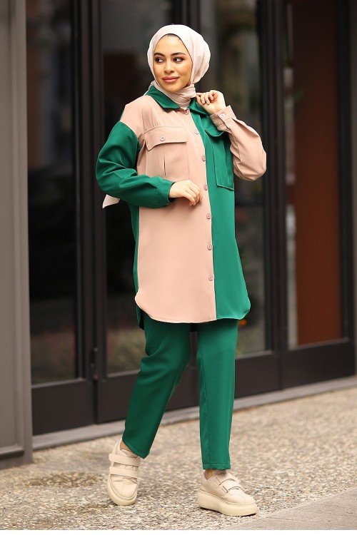 Alfa Tesettür Takım Zümrüt