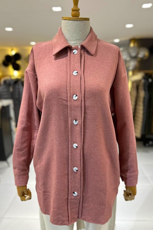 Jade Tesettür Gömlek Gül