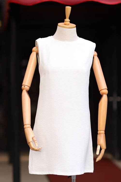 Ayrobin Premium Kalite Orta Boy Tesettür İçlik Ekru