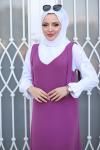 Sena Krep Kumaş Tesettür Jile Lila 2