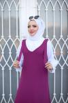 Sena Krep Kumaş Tesettür Jile Lila 2