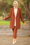 Blazer Ceketli Takım Acı Kahve 2