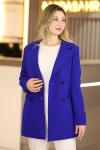 Blazer Astarlı Tesettür Ceket Saks Mavisi