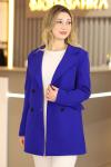 Blazer Astarlı Tesettür Ceket Saks Mavisi