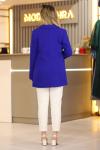 Blazer Astarlı Tesettür Ceket Saks Mavisi