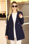 Blazer Astarlı Tesettür Ceket Lacivert