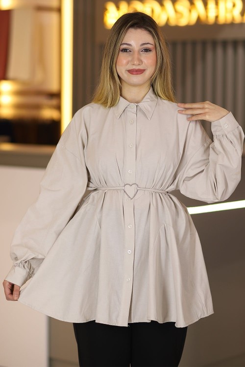 Kalp Kemerli Gömlek Taş