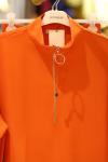 Halka Linda Fermuarlı Tesettür Takım Oranj