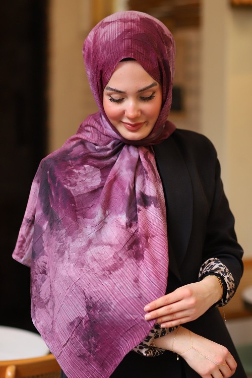 Premium Tuval Desen İpek Şal Desen 11