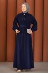 Premium Şık Tesettür Etekli Takım Lacivert