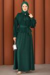 Premium Şık Tesettür Etekli Takım Zümrüt