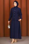 Premium Pensli Tesettür Etekli Takım Lacivert