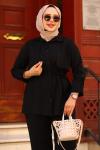 Vera Tensel Tesettür Takım Siyah