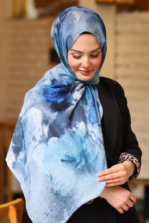 Premium Tuval Desen İpek Şal Desen 6